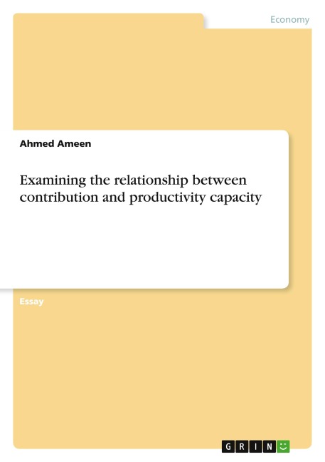 Examining the relationship between contribution and productivity capacity