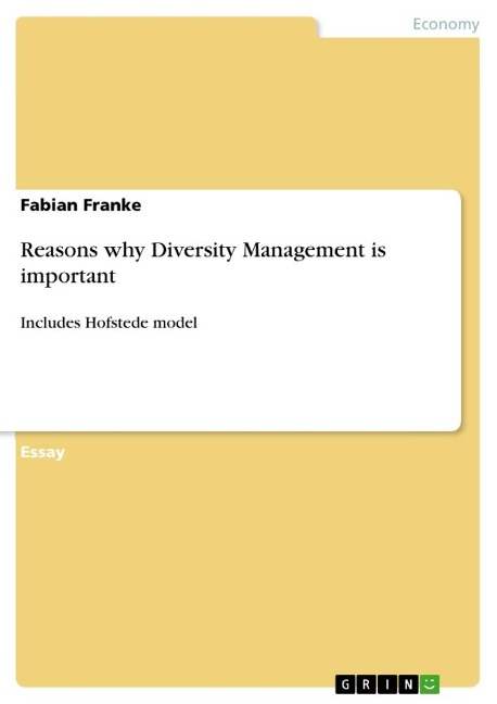 Reasons why Diversity Management is important: Includes Hofstede model