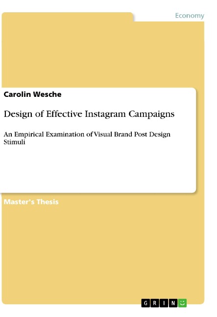 Design of Effective Instagram Campaigns: An Empirical Examination of Visual Brand Post Design Stimuli