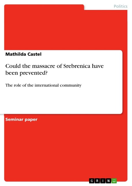 Could the massacre of Srebrenica have been prevented?: The role of the international community
