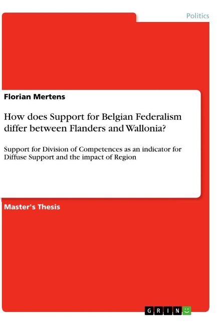 How does Support for Belgian Federalism differ between Flanders and Wallonia?: Support for Division of Competences as an indicator for Diffuse Support and the impact of Region