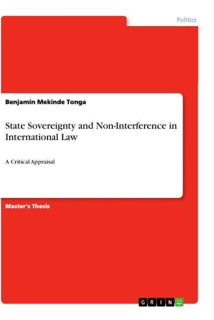 State Sovereignty and Non-Interference in International Law: A Critical Appraisal