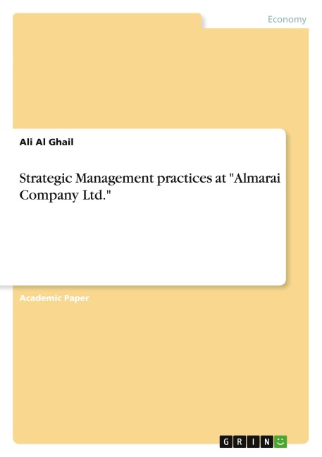 Strategic Management practices at Almarai Company Ltd.