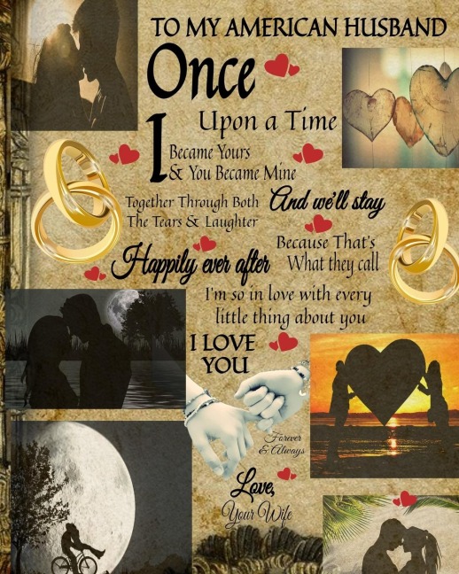 To My American Husband Once Upon A Time I Became Yours & You Became Mine And Well Stay Together Through Both The Tears & Laughter: 20th Anniversary Gifts For Husband - Once Upon A Time Journal - Paperback Black Lined Composition Notebook & Journal To Wr