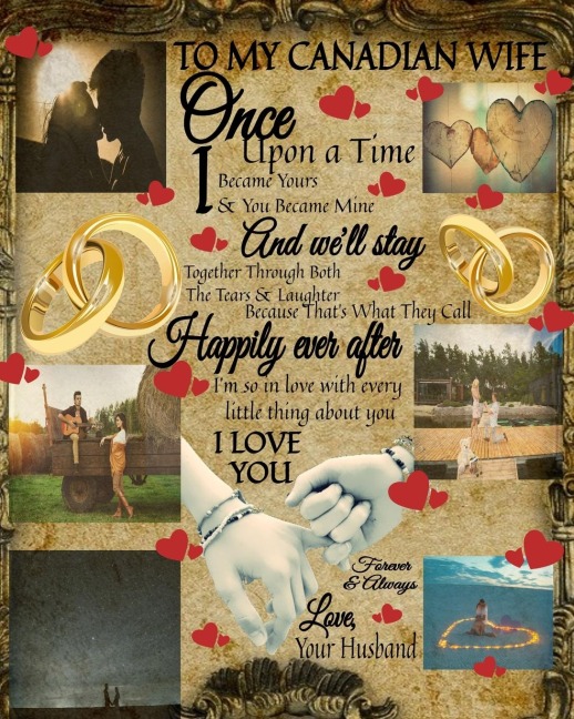 To My Canada Wife Once Upon A Time I Became Yours & You Became Mine And Well Stay Together Through Both The Tears & Laughter: 100 Reasons Why I Love You Fill In The Blank - Paperback Black Lines Composition  Notepad To Write In Prayer For Your Husband