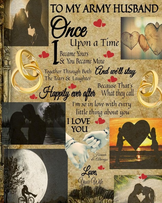 To My Army Husband Once Upon A Time I Became Yours & You Became Mine And Well Stay Together Through Both The Tears & Laughter: 45th Wedding Anniversary Gifts - Love Book Fill In The Blank - Paperback Journal Book To Write In Reasons Why I Love You - Vin