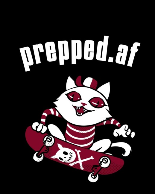 prepped.af: Doomsday Prepper Gift - Survival Log Book To Write Down Conditions, Food Inventory, Journey, Rations, Water, Hunting, Fishing, Foraging, Weather Tracker, Terrain Map - Purposeful Journal With Funny Saying For Sustainable Lifestyle
