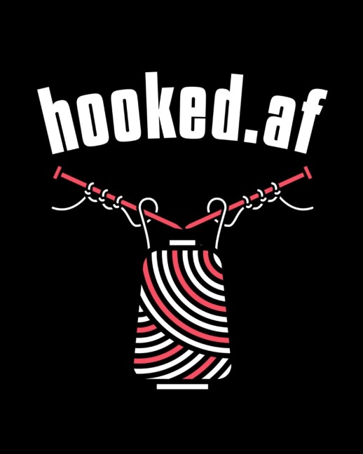 hooked.af: 4th Anniversary Gift For Wife - Graph Paper Sketch Book - Blank Composition Notebook & Journal To Sketch Graphs - Anxiety Reducing Gifts - Grid to Design Knitting & Crocheting Charts  For New Patterns - 4:5 ratio