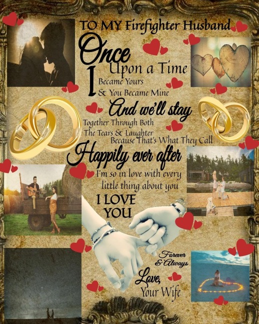 To My Firefighter Husband Once Upon A Time I Became Yours & You Became Mine And Well Stay Together Through Both The Tears & Laughter: Firefighter Retirement Gifts For Men - Paperback Journal Book To Write In Reasons Why I Love You - Fairy Tales Vintage
