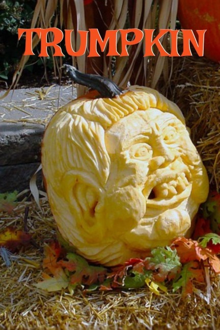 Trumpkin: Funny Political Parody Journal Notebook To Write In Creepy Holiday Notes, Ideas, Quotes, Recipes, To Do Lists, Jokes, Stories, Poems, Tasks & Priorities, Trick or Treat Shopping List - Funny Pumpkin With Corn Husk & Hair For Trump Supporters & V