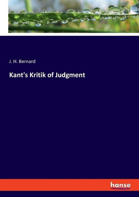 Kants Kritik of Judgment