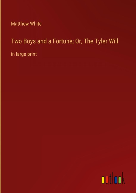 Two Boys and a Fortune; Or, The Tyler Will: in large print