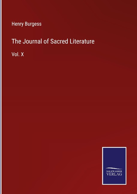 The Journal of Sacred Literature: Vol. X