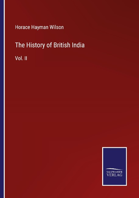 The History of British India: Vol. II