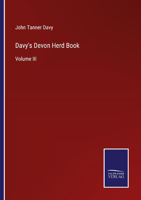 Davys Devon Herd Book: Volume III