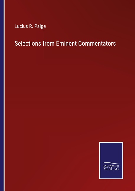 Selections from Eminent Commentators