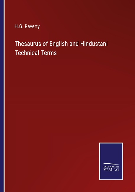 Thesaurus of English and Hindustani Technical Terms