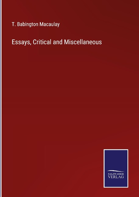 Essays, Critical and Miscellaneous