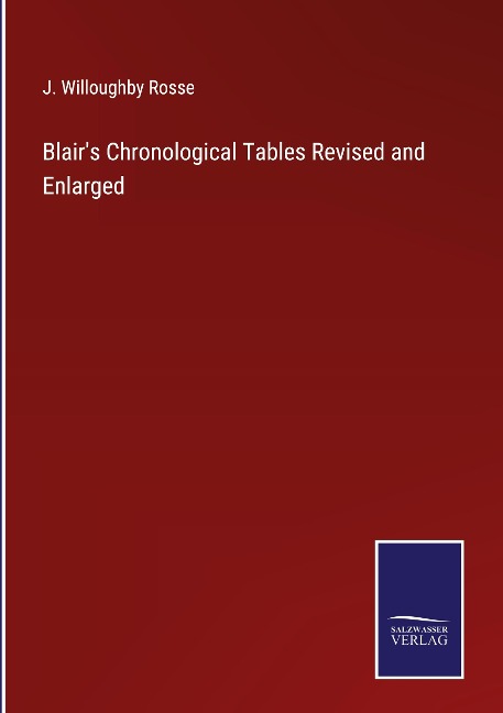 Blairs Chronological Tables Revised and Enlarged