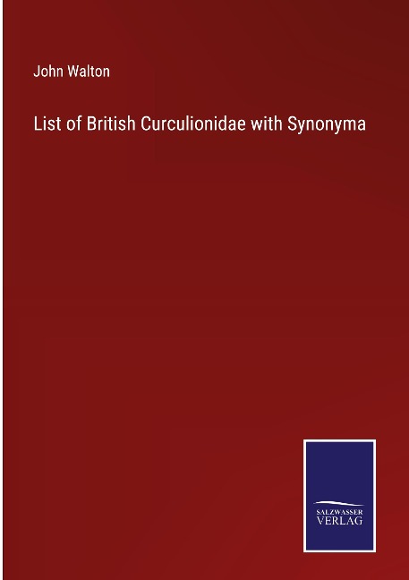 List of British Curculionidae with Synonyma