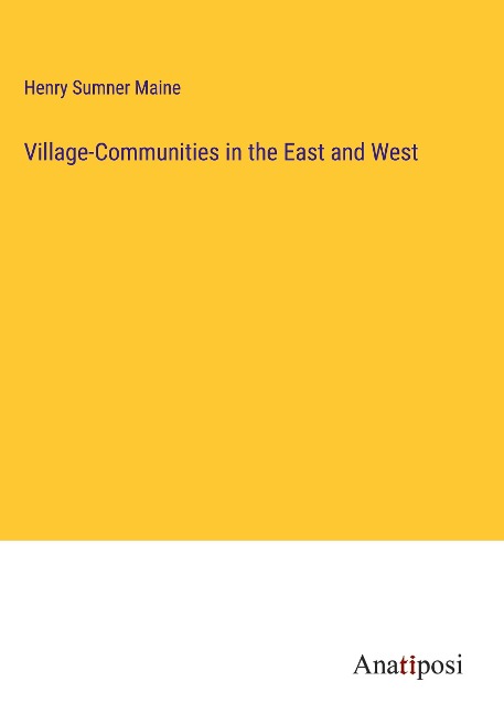 Village-Communities in the East and West