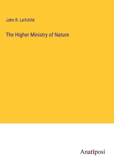 The Higher Ministry of Nature