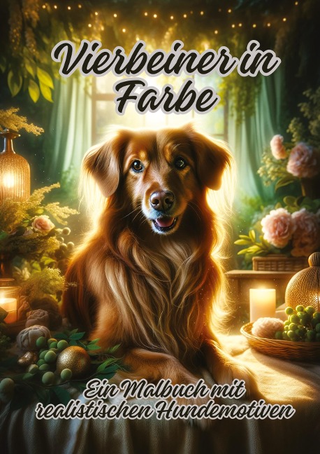 Vierbeiner in Farbe: Ein Malbuch mit realistischen Hundemotiven