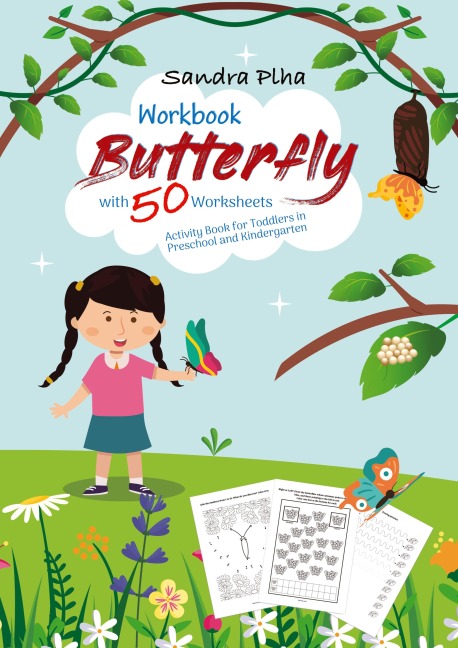 Workbook Butterfly with 50 Worksheets: Activity Book for Toddlers in Preschool and Kindergarten from KitaFix-Creative