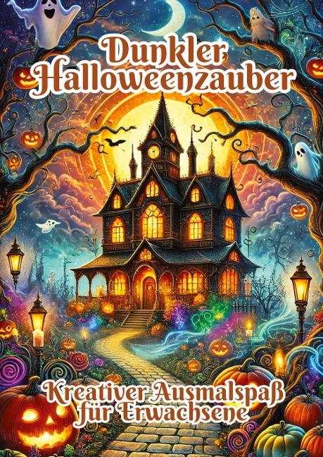 Dunkler Halloweenzauber: Kreativer Ausmalspaß für Erwachsene