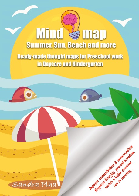 KitaFix-Mindmap Summer, Sun, Beach and more (Ready-made thought maps for Preschool work in Daycare and Kindergarten): Improve concentration & memorization Organize thoughts, prevent boredom,  achieve a better overview, fun in learning