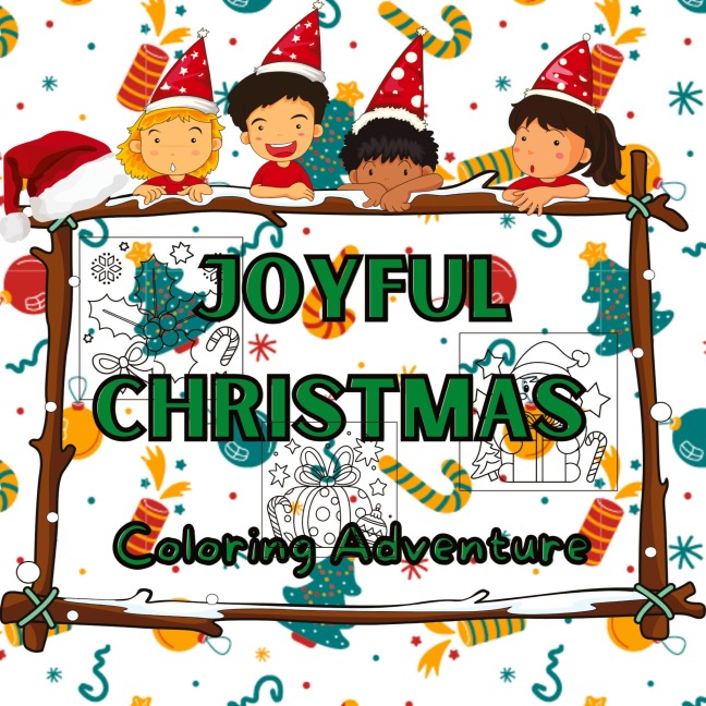 Joyful Christmas Coloring Adventure: Simple and Cozy Holiday Designs for Relaxing and Fun Coloring Moments