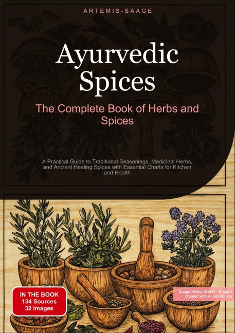 Ayurvedic Spices: The Complete Book of Herbs and Spices: A Practical Guide to Traditional Seasonings, Medicinal Herbs, and Ancient Healing Spices with Essential Charts for Kitchen and Health