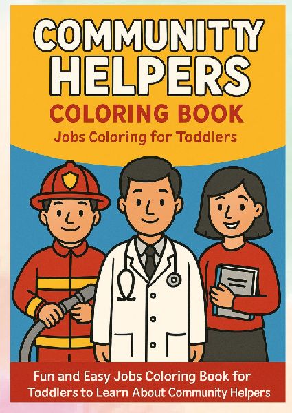 Community Helpers Coloring Book, Jobs Coloring for Toddlers: Fun and Easy Jobs Coloring Book for Toddlers to Learn About Community Helpers
