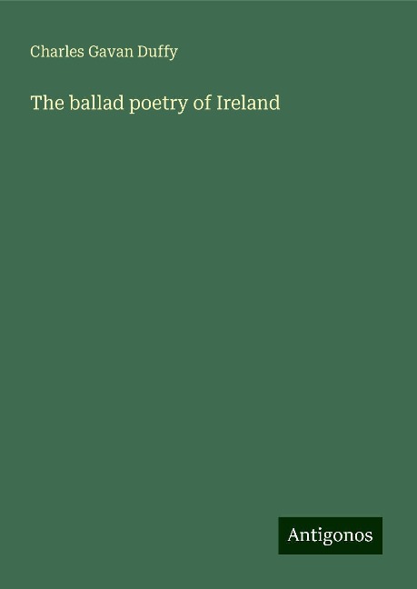 The ballad poetry of Ireland