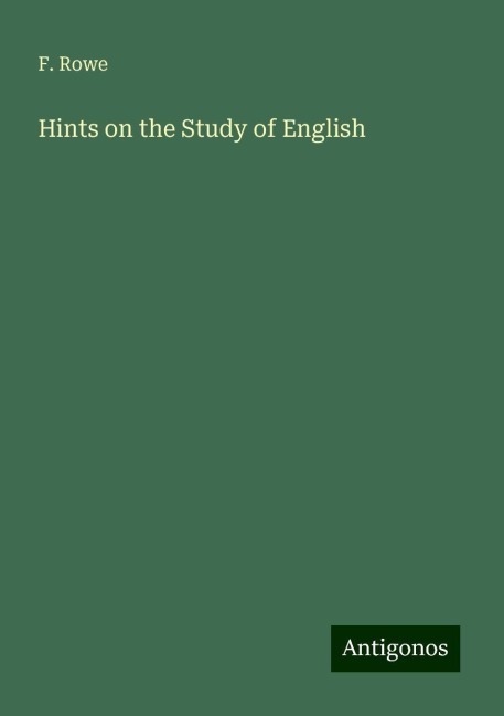 Hints on the Study of English