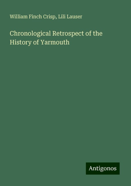 Chronological Retrospect of the History of Yarmouth