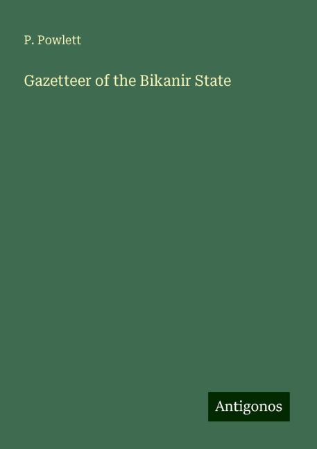 Gazetteer of the Bikanir State