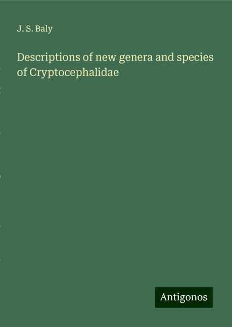 Descriptions of new genera and species of Cryptocephalidae