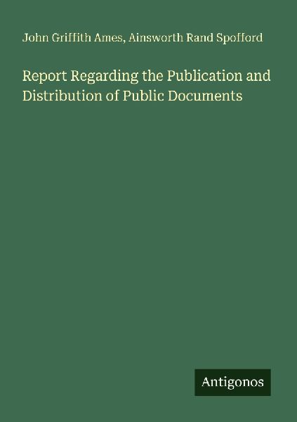Report Regarding the Publication and Distribution of Public Documents