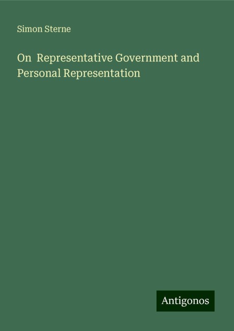 On  Representative Government and Personal Representation