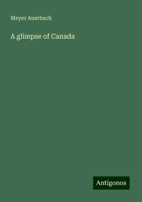 A glimpse of Canada