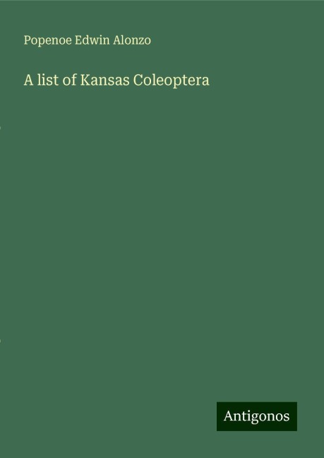 A list of Kansas Coleoptera