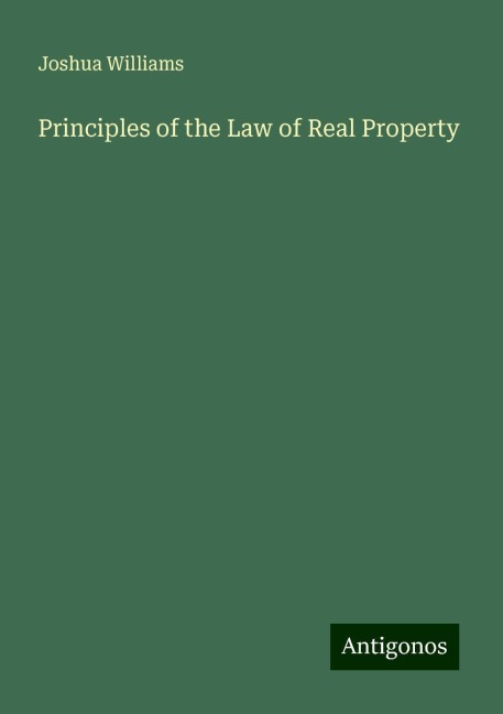 Principles of the Law of Real Property