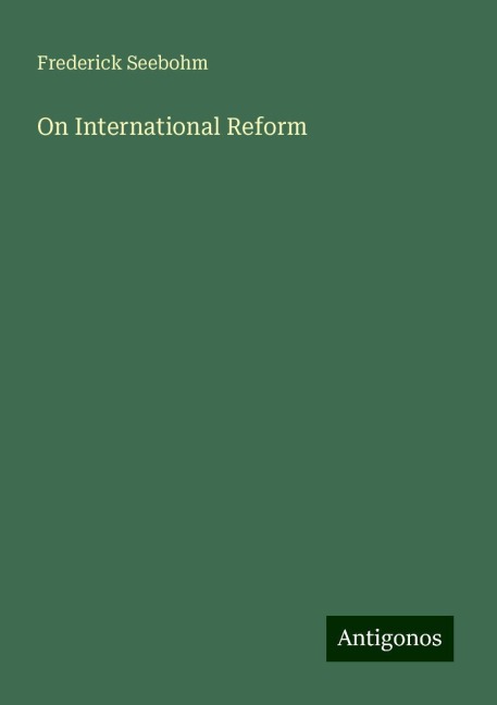 On International Reform