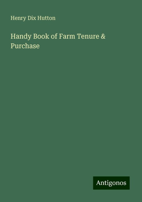 Handy Book of Farm Tenure & Purchase