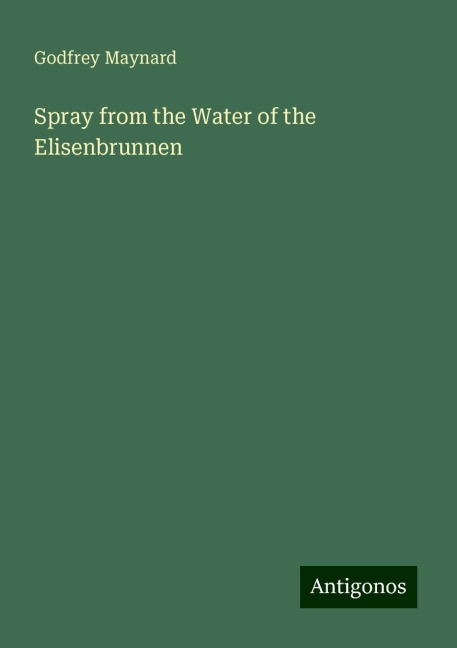 Spray from the Water of the Elisenbrunnen