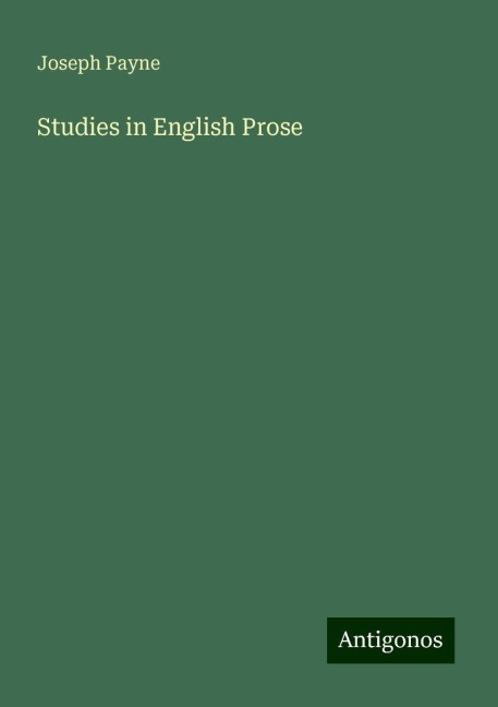 Studies in English Prose