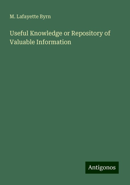 Useful Knowledge or Repository of Valuable Information