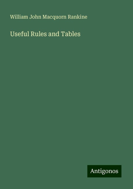 Useful Rules and Tables