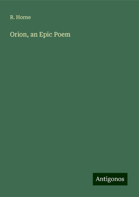 Orion, an Epic Poem